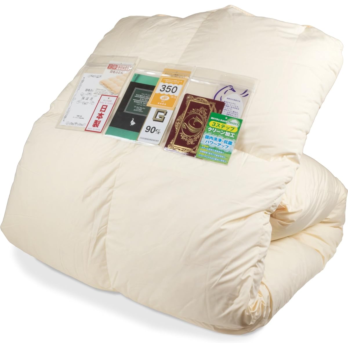 Ansin Factory High Quality Duvet Single [Feather Weight 1.2kg] Japan Bakyo Excel Gold Label Certified Quality 90% White Down 350dp (Bulkiness 145mm) or More Long Warranty Lightweight Fabric Dust Mite Resistant Treatment Domestic Washing, Antibacterial De