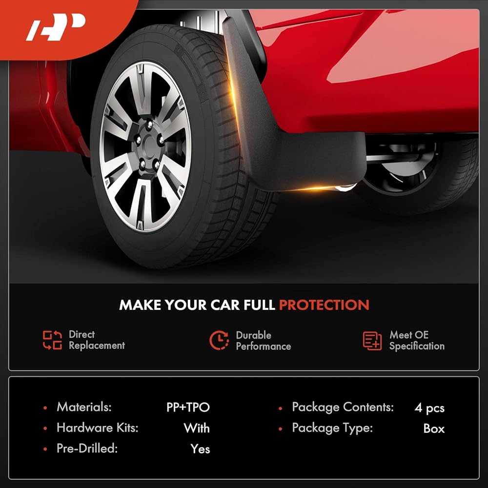 A-PREMIUM Splash Guard Mad Flap replacement Toyota RAV4 2016-2017 Front & rear 4 pieces