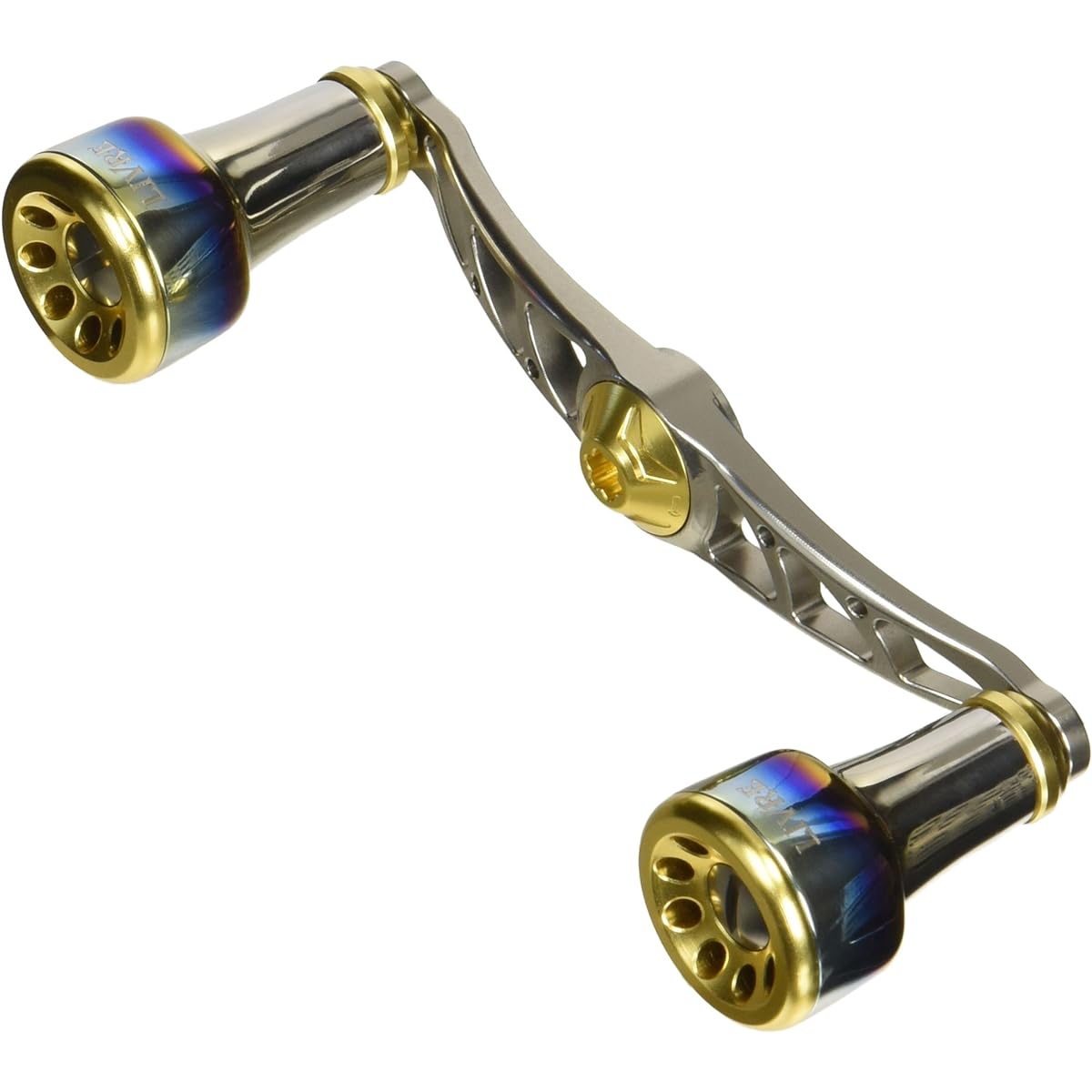 LIVRE reel FullComp crank (right-handed) for Shimano 100 (Titanium P + Gold G)