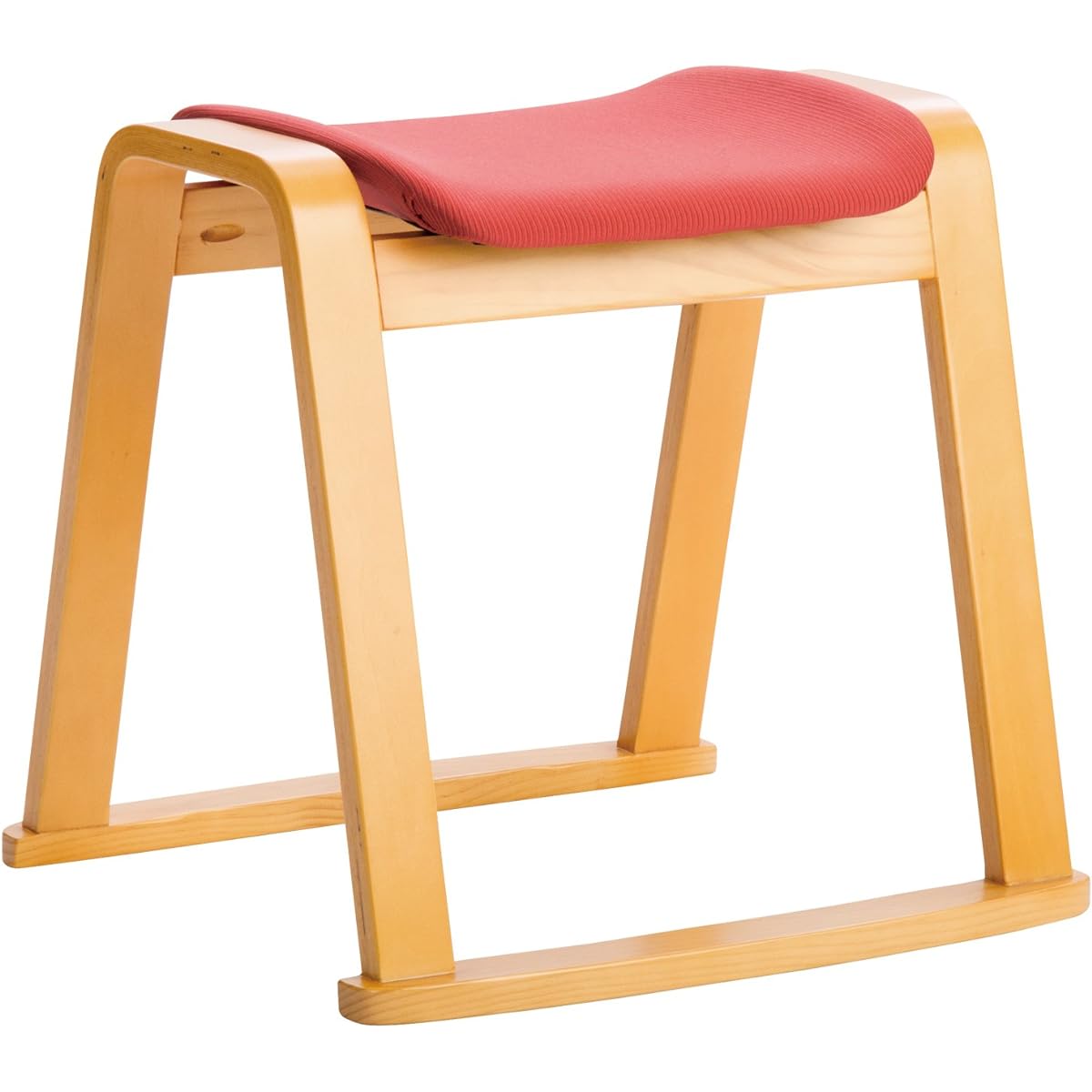 Tamaliving Monica Stool Stacking Chair Natural/Red [1 piece] 50000261