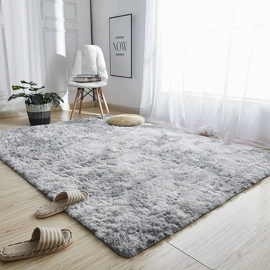 Carpet Rug Washable Rug Mat Approx. 3 tatami mats 200*250 Anti-slip Anti-mite Anti-bacterial Odor-resistant 4 colors to choose from All year round Scandinavian fluffy and gentle flannel rug Carpet Foldable (200x250cm, A: Gray)