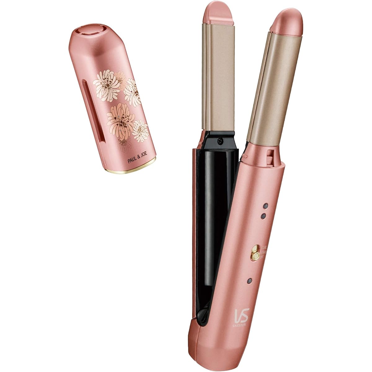 Vidal Sassoon Curl & Straight 2WAY Hair Iron Paul & Joe Collaboration Cordless USB Rechargeable Overseas Compatible Pink VSI-1030/PJ