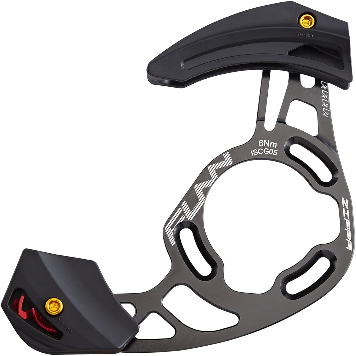 Funn Zippa AM bicycle, MTB chain guide, ISCG05 mount, BSA type BB, suitable for enduro and trail riding.