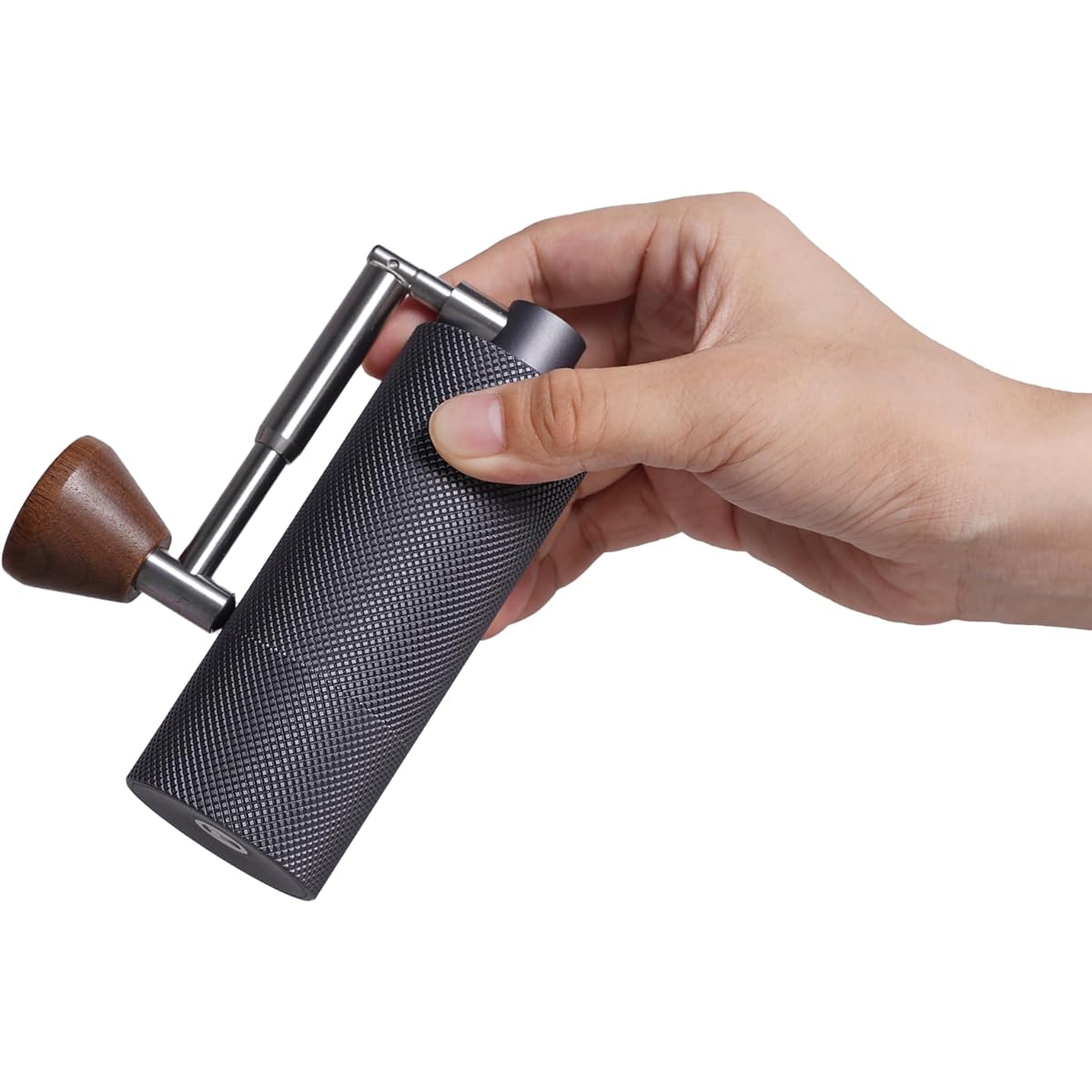 TIMEMORE TIMEMORE Coffee Mill Manual NANO Hand Grind Small Coffee Grinder Stainless Steel Mortar All Metal Gradual Coarseness Adjustable Foldable Handle with Brush Lightweight Outdoor Easy to Carry Easy to Clean Black