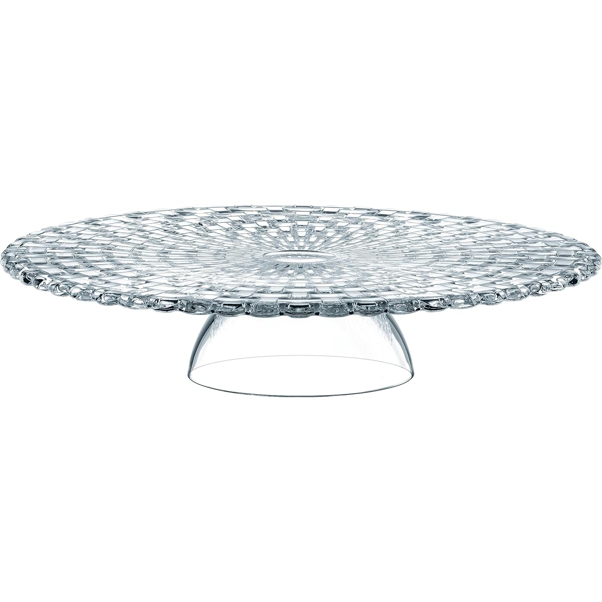 Nachtmann Cake Stand Clear 32cm Bossa Nova Cake Plate/Chip and Dip 77809