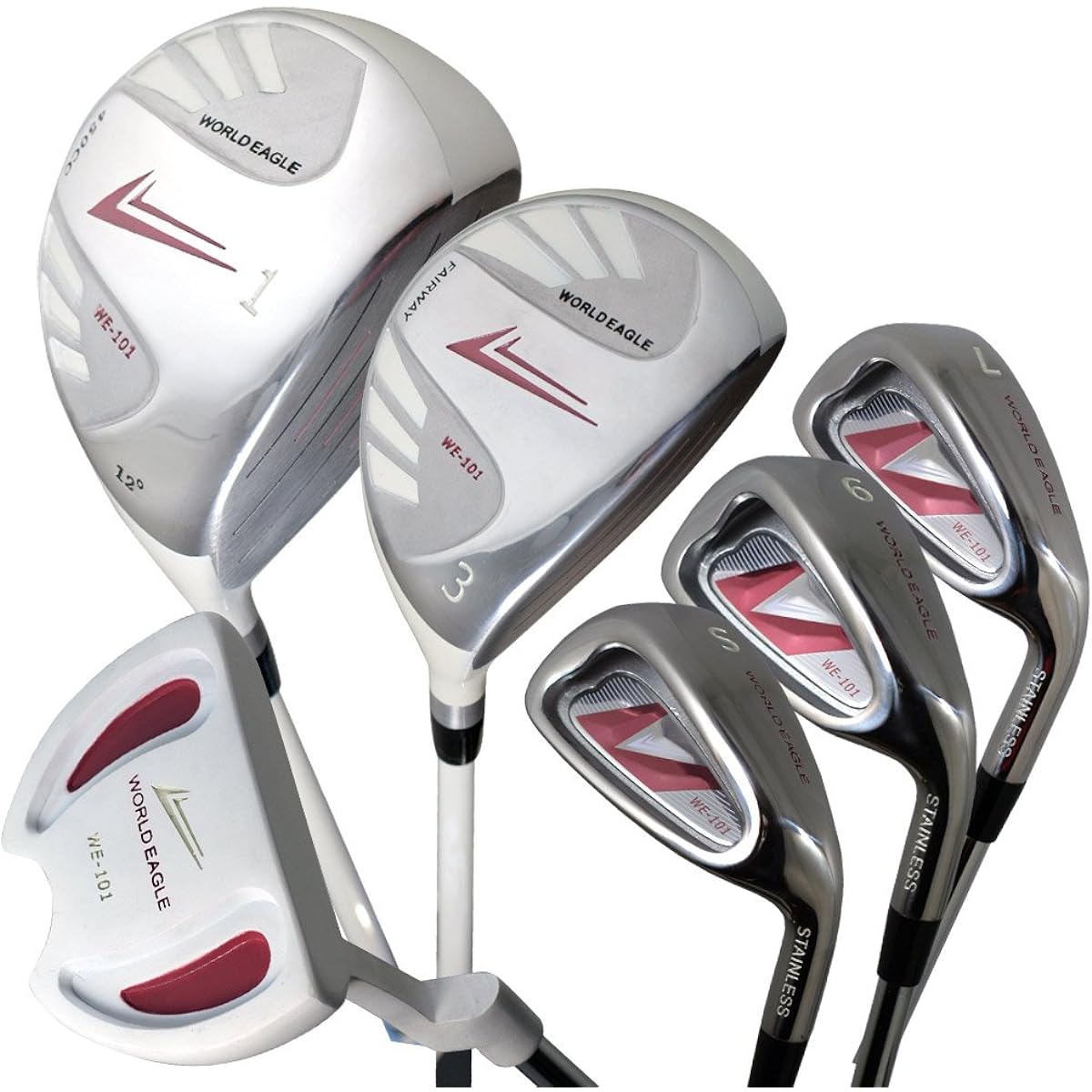 World Eagle 101 Ladies Golf Half Set Club Only Right White