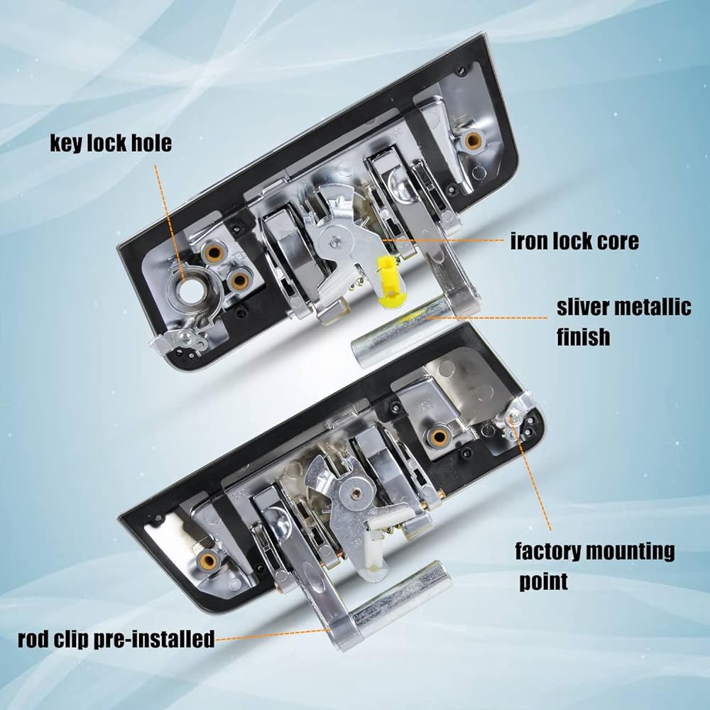 WZTepeng Left driver and right-handed seat side exterior door handle kit pair replacement for pair replacement 2003-2009 Nissan 350Z exchange 80607-CD41E 80606-CD01E 80607-CD40B 80607-CD40E Silver