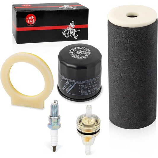 Air Filter Foam & Oil Filter Spark Plug Compatible with Yamaha Grizzly 660 2002 2003 2004 2005 2006 2007 2008 1UY-14451-00-00