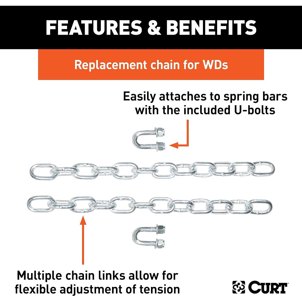 Curt 17111 Replacement weight distribution hitch chain kit