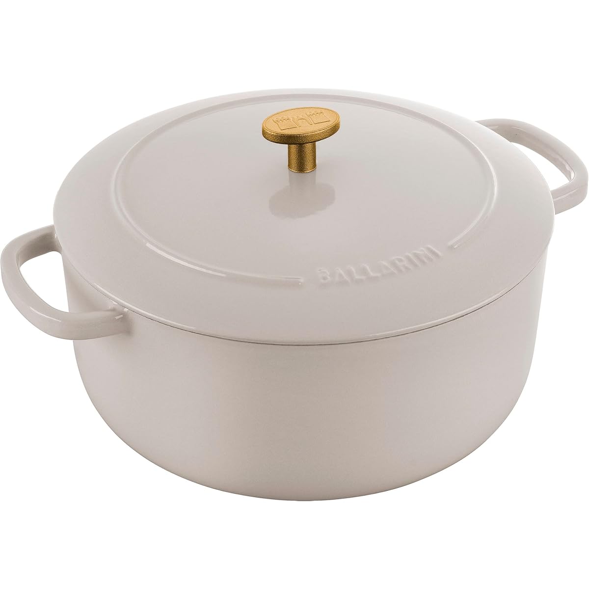 Ballarini Ballarini "Bellamonte Round 24cm Cream White" Two Handed Pot Cast Enamel Pot IH Compatible [Authorized Japanese Product] Z1023-634