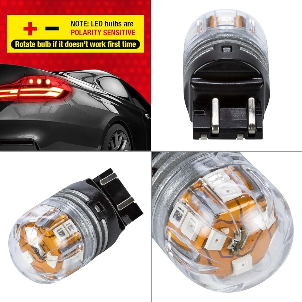PILOT AUTOMOTIVE IL-3157-15RBK Flashing Brake Light bulb (2/Red) 1 pack