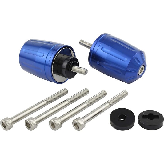 POSH Motorcycle Supplies Handlebar End Ultra Heavy Bar End Type 2 For Honda/Suzuki genuine handlebars M6 type CB1300SF/SB | CB400SF etc. Blue 033979-01-10