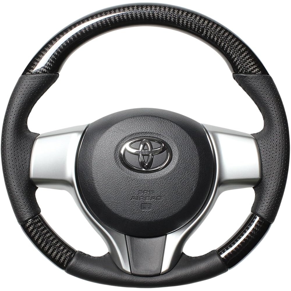 REAL Steering [Vitz (130 series)/Ractis (120 series)] Black Carbon P130-BKC-BK-VIT