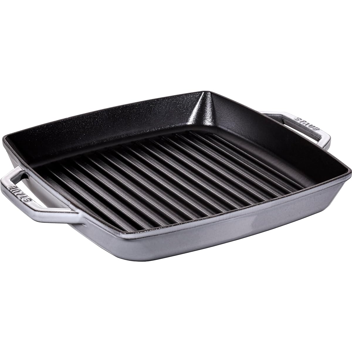 staub "Pure Grill Square Gray 28cm" Grill Pan Both Hands Cast Enamel IH Compatible [Authorized Japanese Product] Grill & Frying Pan 40511-684