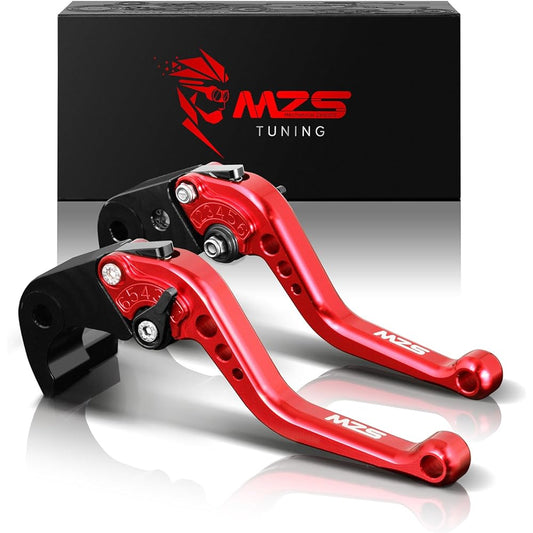 MZS Clutch Brake Lever Short Adjustment Round CNC Red GROM MSX125 2014-2020 | CBR250R | CBR300R CB300F CB300FA | CB300R | CB400F CB400R 13-15 | CBR500R CB50F CB50X | Monkey 125.