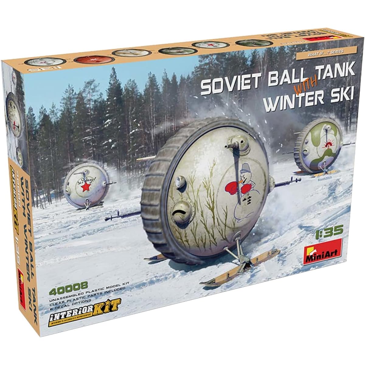 Miniart 1/35 Soviet Army Ball Tank Winter Ski Equipment Full Interior (Internal Reproduction) Plastic Model MA40008