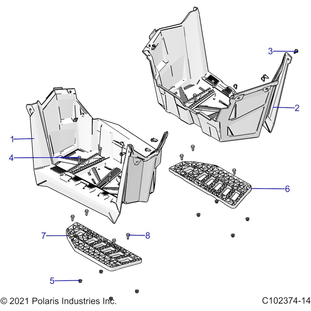 POLARIS ATV Footpad Support Left Genuine OEM parts 5437600 1