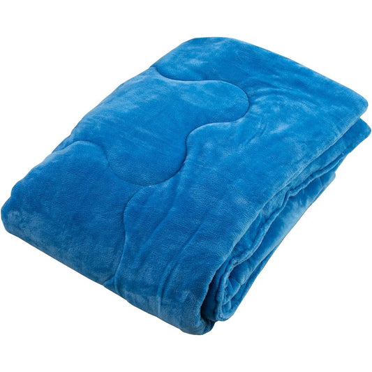 Comforter Double Winter Skin Care Warm Brushed Futon Flannel Moisturizing Treatment 190 x 210 cm Blue