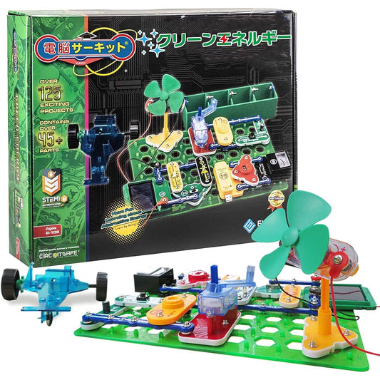 Electric circuit experiment Cyber circuit Clean energy Japanese guide included Wind water Hydro power generation SDGs