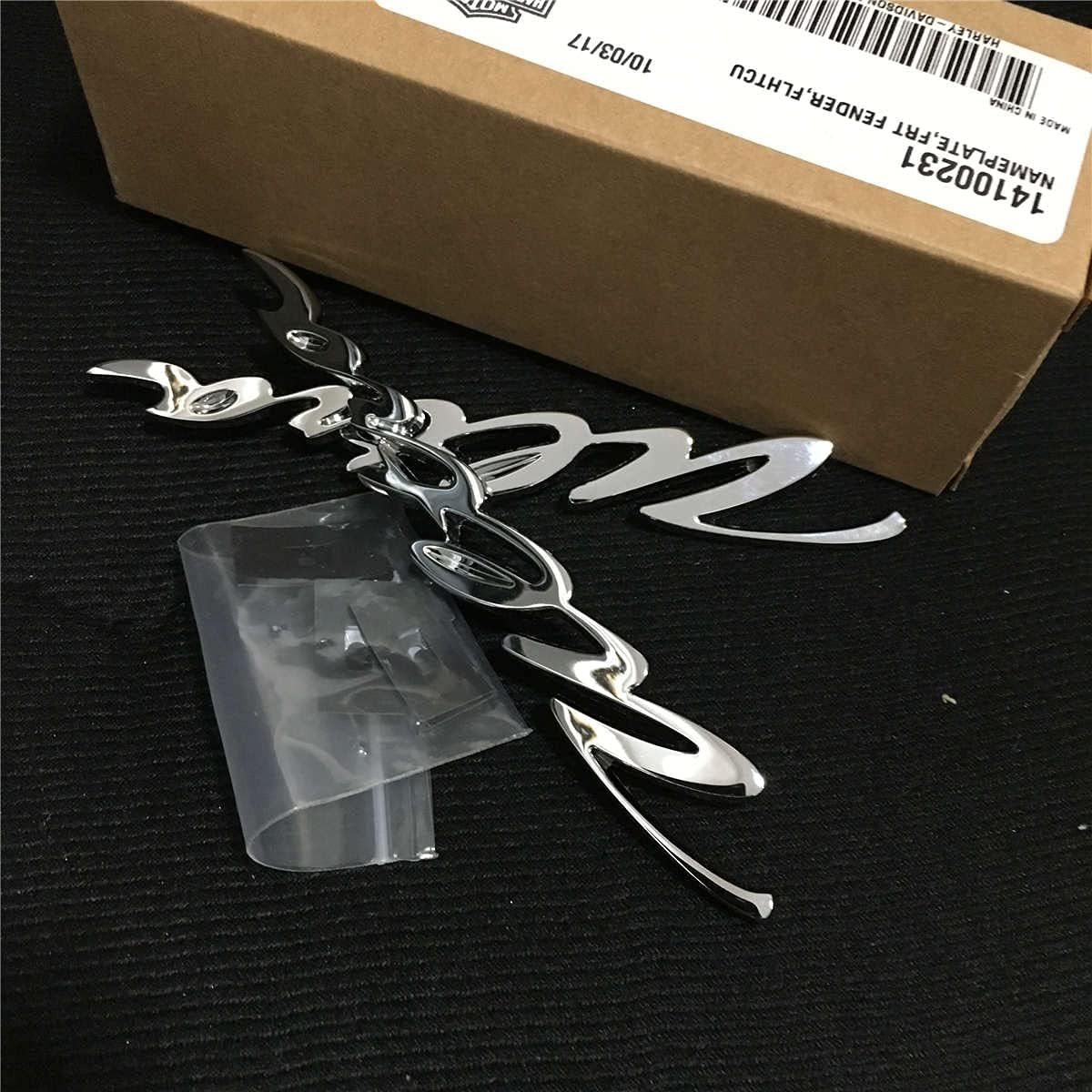 Front Fender Emblem Medalion Name Plate Script Harley Davidson Electric Ride Ultra FLHTCU