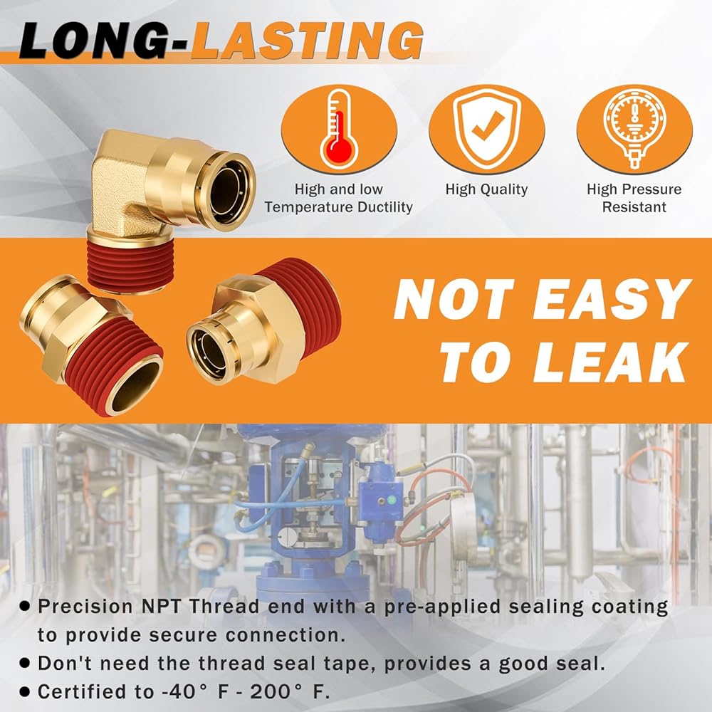 34 Brass DOT Air Brake Line Following Assortment 1/4 inch 3/8 inch 1/2 inch DOT DOT Push Connection Kit 1/4 inch with US Valve DOT Air Line Football Truck or Industry for Industrial