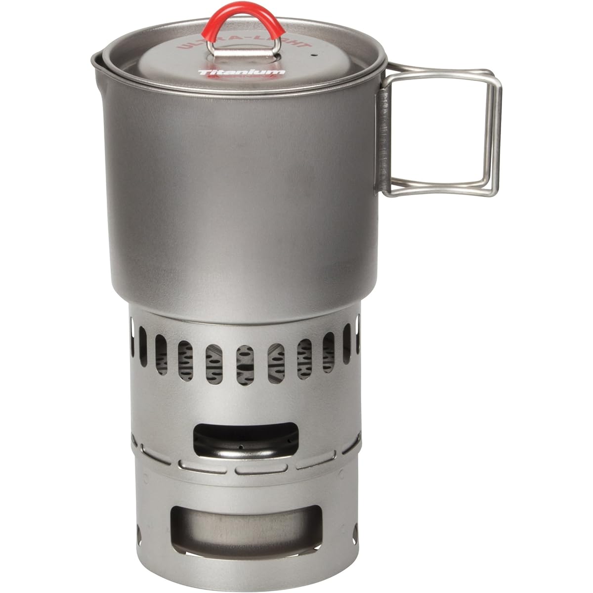 EVERNEW Titanium Mug Pot 500 Stove Set RED ECA268R