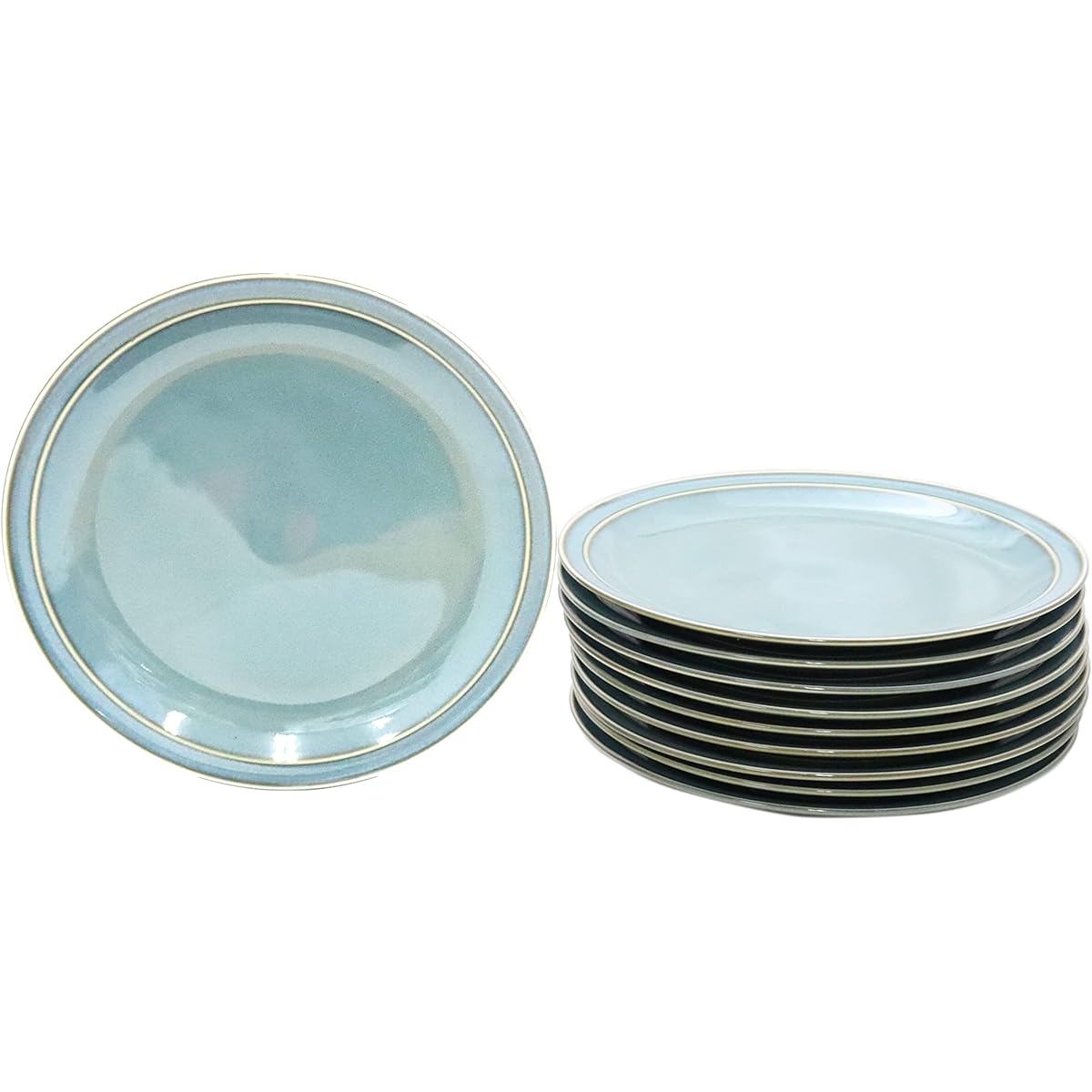 Minton New [Commercial Set] Castle Enterprise Instagrammable Plate Series 26cm Dinner Plate (Aurora Blue) Set of 10