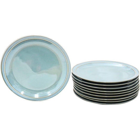 Minton New [Commercial Set] Castle Enterprise Instagrammable Plate Series 26cm Dinner Plate (Aurora Blue) Set of 10