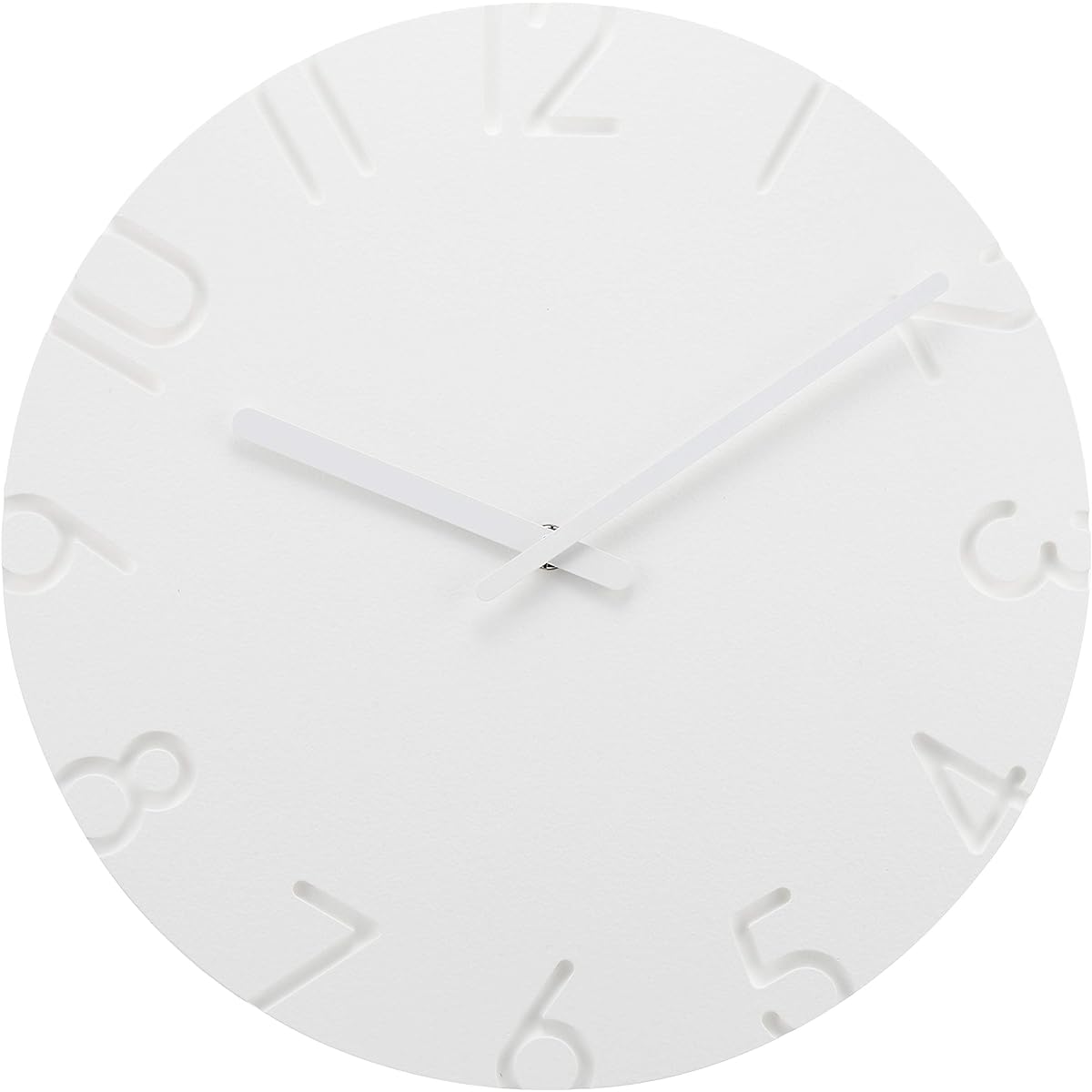 Lemnos Wall Clock Analog Carved White CARVED Arabic NTL10-19A Lemnos White Diameter 305 x Thickness 42mm