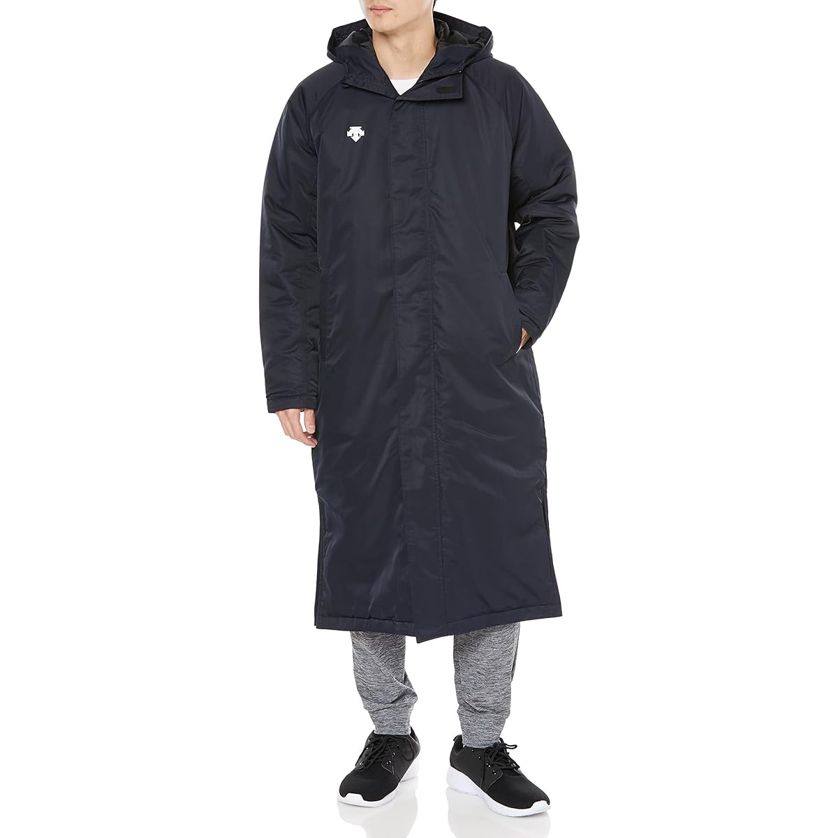 [DESCENTE] Long Coat [EC Limited] Filled with Pockets, Thermal Pockets, Long Length, Standard for Watching Games, Coaches, Men's