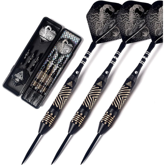 BLACK SCORPION CUESOUL 22g steel tip dart set with dart case (HX-SL-F3105)