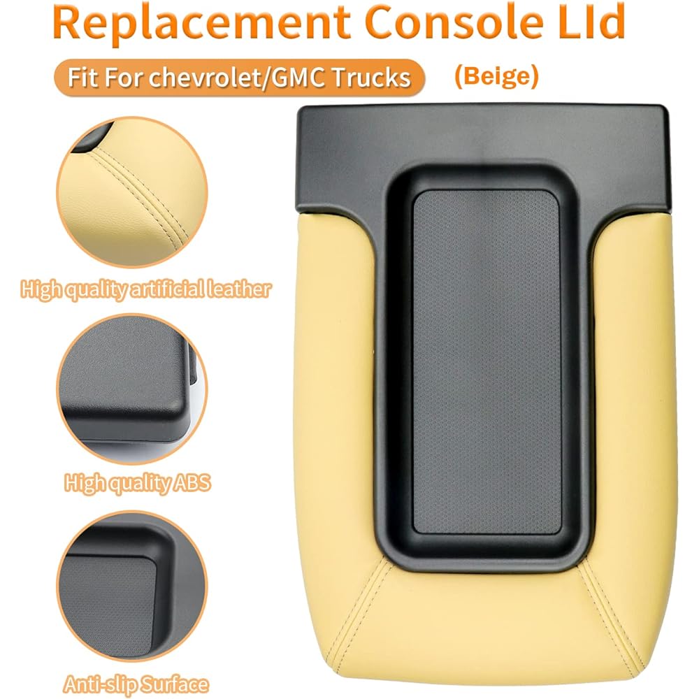 SPORTHFISH Auto Center Console Lid Kit Armrest Kit Beige