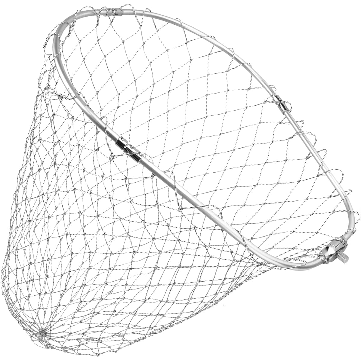 KOMCLUB Ball Net, Large Fishing Net, Landing Net, Fishing Fishing Fishing Net, Folding Ball Frame, Nylon Net, Aluminum Oval Frame, Lightweight, Sturdy, Corrosion Resistant, For Freshwater/Saltwater Use