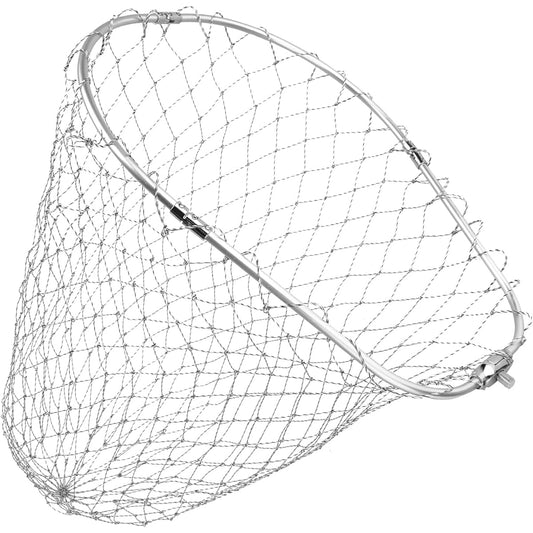 KOMCLUB Ball Net, Large Fishing Net, Landing Net, Fishing Fishing Fishing Net, Folding Ball Frame, Nylon Net, Aluminum Oval Frame, Lightweight, Sturdy, Corrosion Resistant, For Freshwater/Saltwater Use