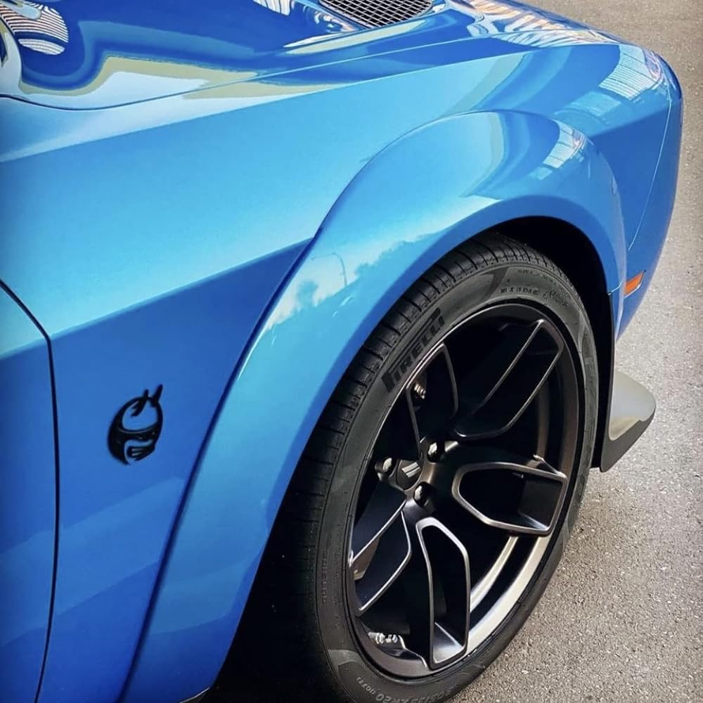 Custom Fender En Blem Badge SCAT PACK (Matt Black) Dodge Challenger and Charger