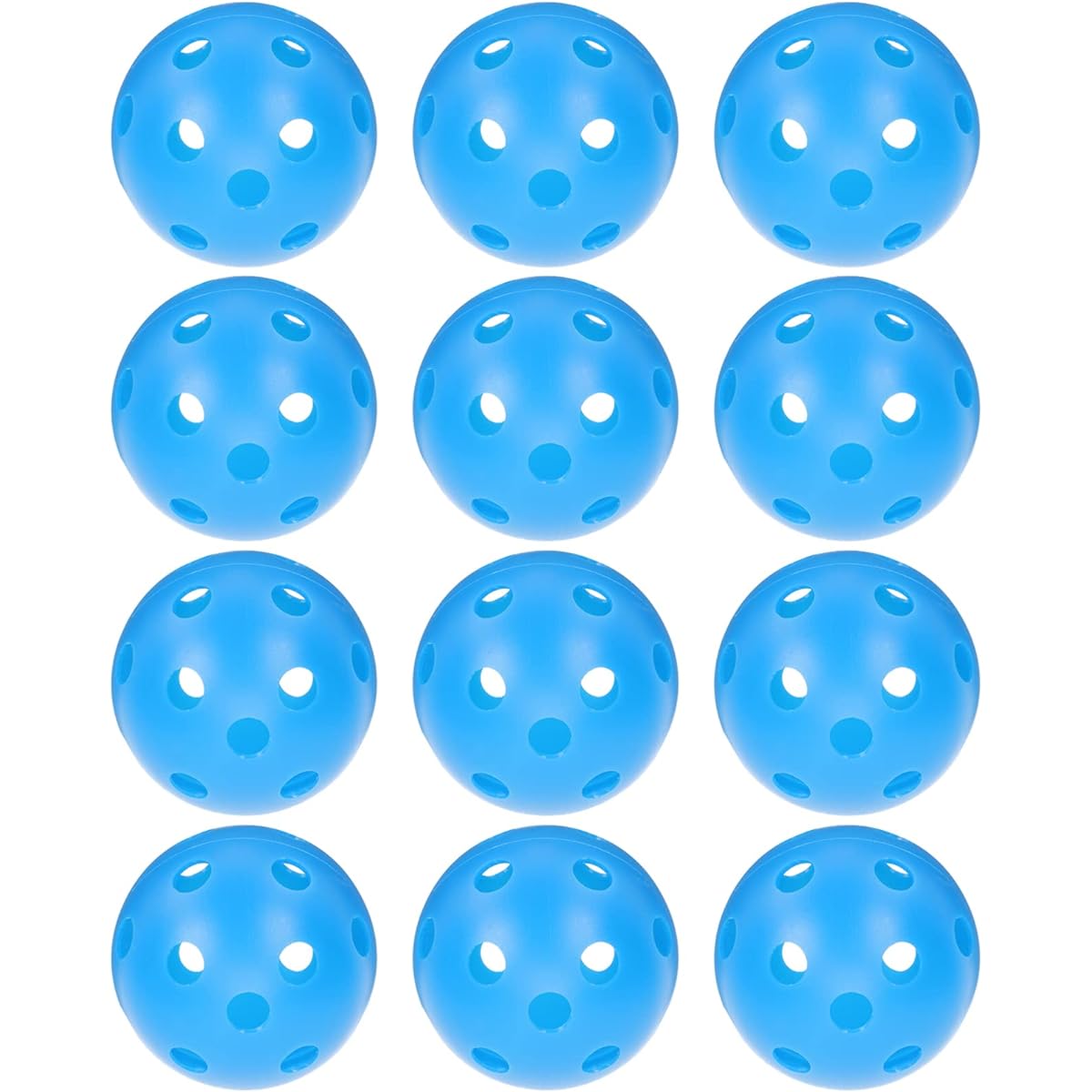 iplusmile Perforated Ball Baseball 72mm Batting Ball Perforated Ball Color Ball Baseball PE Baseball Ball for Practice 12 Pieces (Yellow)