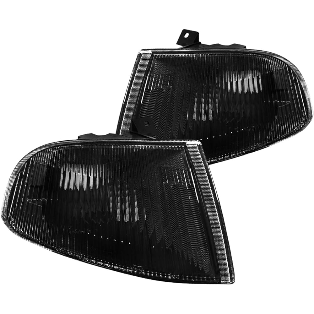 SPEC-D TUNING Black Housing Clear Lens Corner Light 1992-1995 Honda Civic 2 3 Door Coupe Hatch Parking Signal Lamp Left+Right Pair