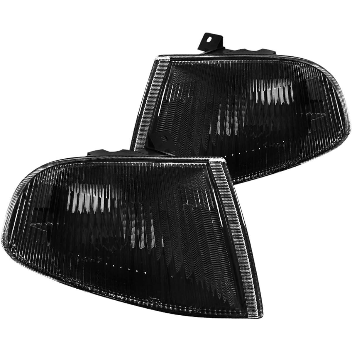 SPEC-D TUNING Black Housing Clear Lens Corner Light 1992-1995 Honda Civic 2 3 Door Coupe Hatch Parking Signal Lamp Left+Right Pair