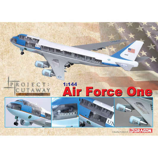 Dragon 1/144 US presidential aircraft Air Force One 747-400 Painted semi-finished model