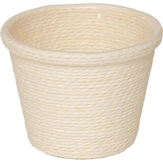Lead Style Paper Rope Basket Circle D3 Ivory No. 3 Pot Size φ10.5×H9cm LS-001IV