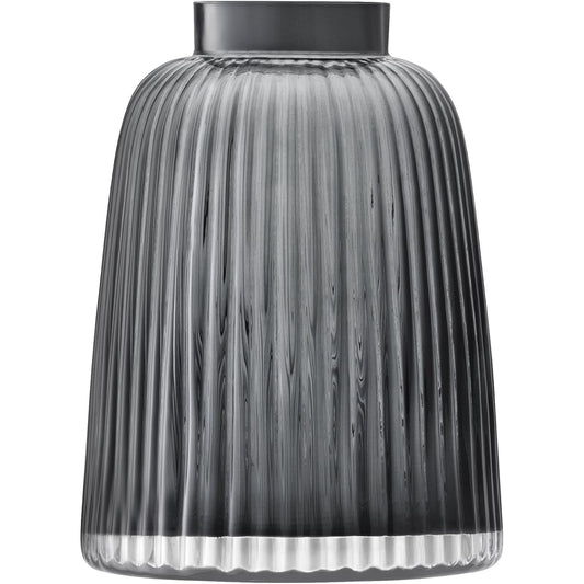 LSA Flower Vase (Vase) Gray Height 26cm PLEAT G1399-26-847