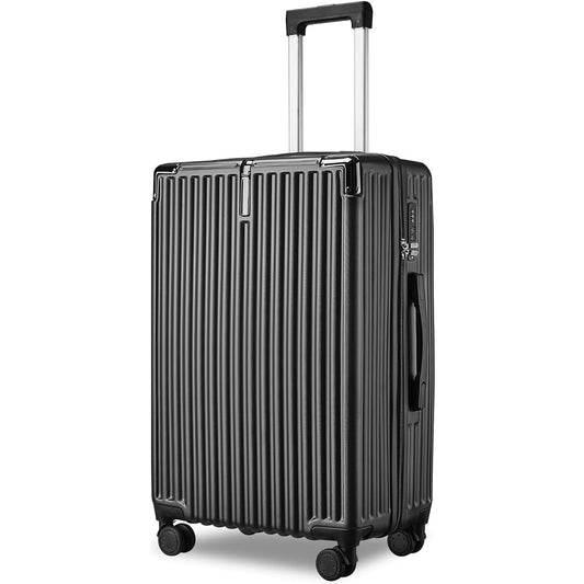 [VIVICITY] Suitcase, Carry Case, Carry-on Bag, Lightweight, Shockproof, Large, Quiet, 360 Degree Rotation, Double Casters, TSA Rourke, Zipper Type, Travel, Business Trip, Hospitalization (S Size, 1 Night and 2 Days, Carry-on, White)