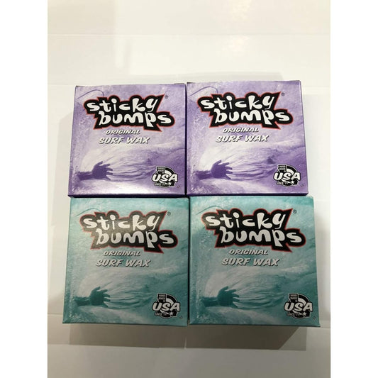 STICKY BUMPS Set of 4 Sticky bumps Surf wax Surfboard wax Surfboard anti-slip COLD (for winter) 2 pieces & BASE COAT (for undercoat) 2 pieces