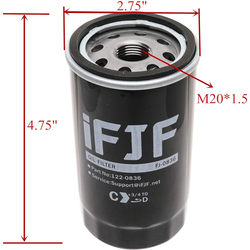 IFJF 122-0836 Oil Filter replacement product HGJAA HGJAB HGJAC Onageene Retor OEM 122-0836 01220836 (6 pieces)
