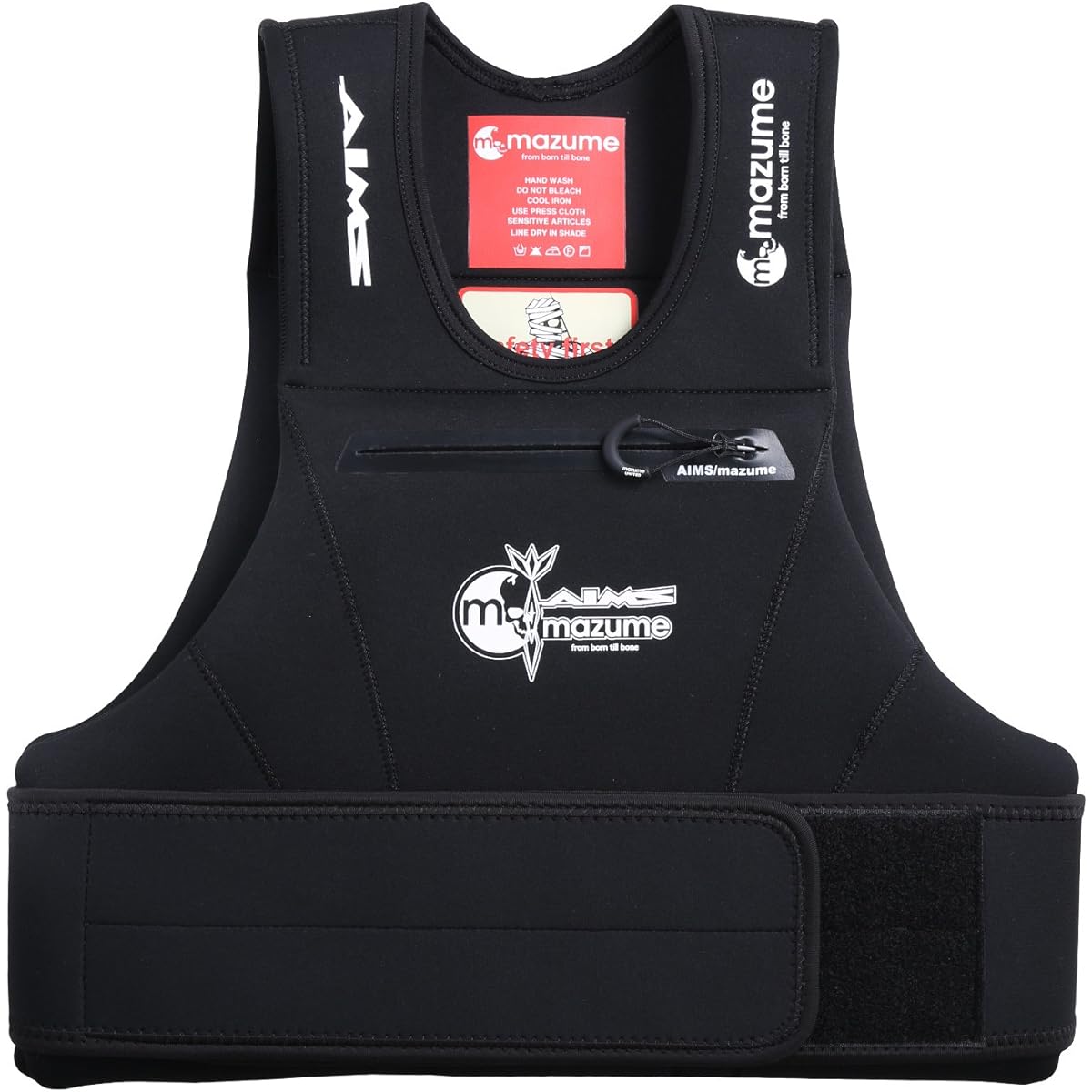 MAZUME MZ×AIMS Floating Support Vest MZLJ-326-01 Black Buoyancy 5.5