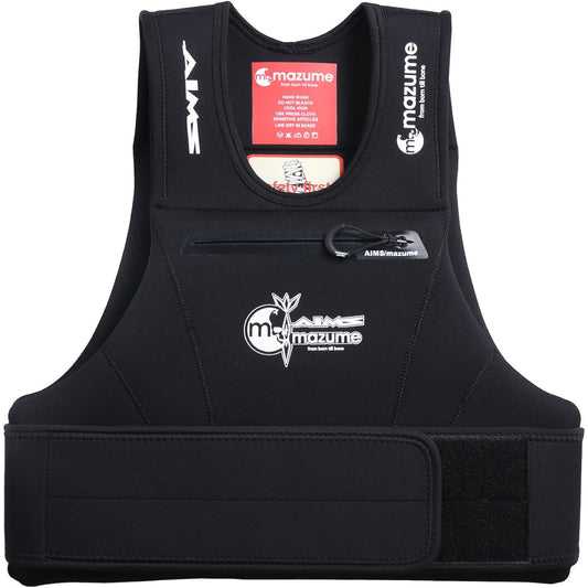 MAZUME MZ×AIMS Floating Support Vest MZLJ-326-01 Black Buoyancy 5.5