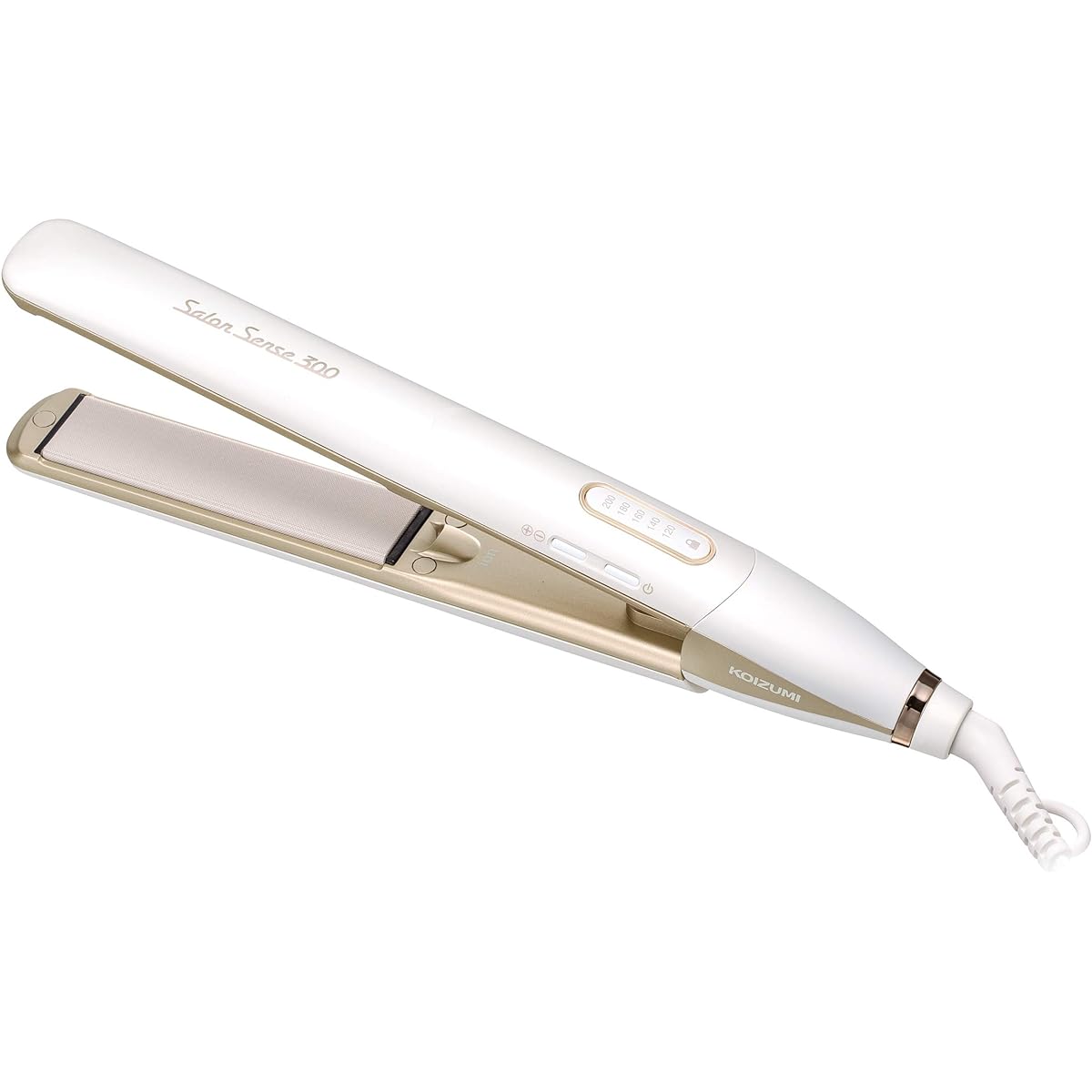 Koizumi Hair Iron Straight Negative Ion Salon Sense 300 Silky Moist Overseas Available White KHS-8720/W