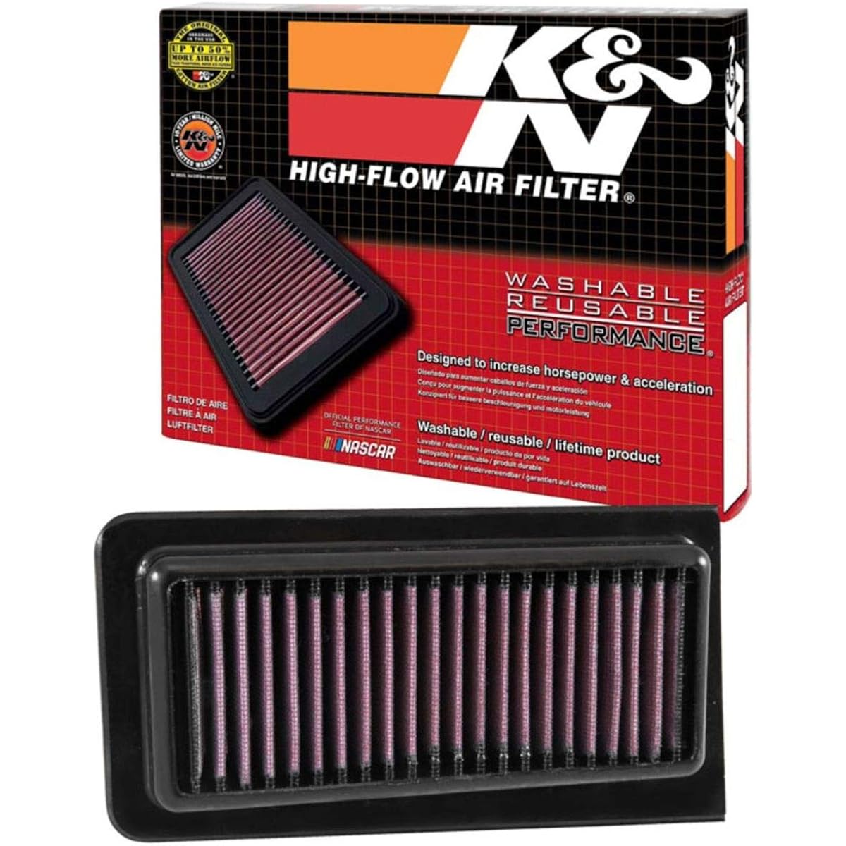 K & N engine air filter: High performance, premium, power sports air filter: 2003-2018 SUZUKI (AN650 BURGMAN AN650A BURGMAN ABS AN650A BURGMAN EXECUTIVE) SU-6303