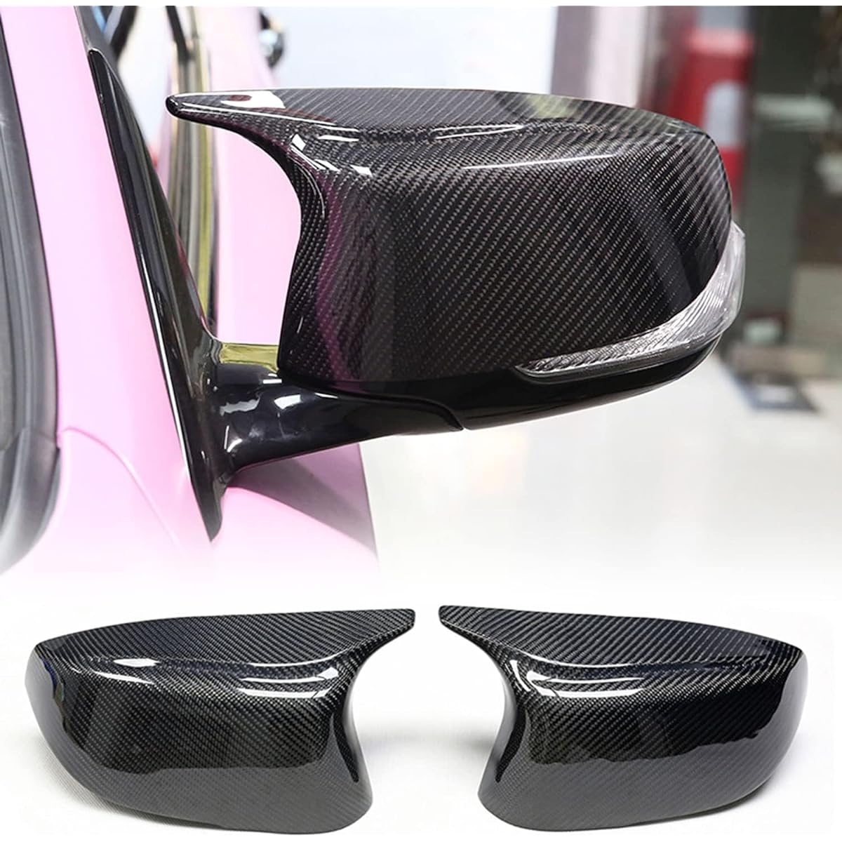 TGFOF Q50 Carbon Fiber Mirror Cover Cap INFINITI Q50 2014-2020 Q70 QX30 QX50 2015-2020 Carback Side Review Mirror Cover Cap Case Replacement Style 1 Pair