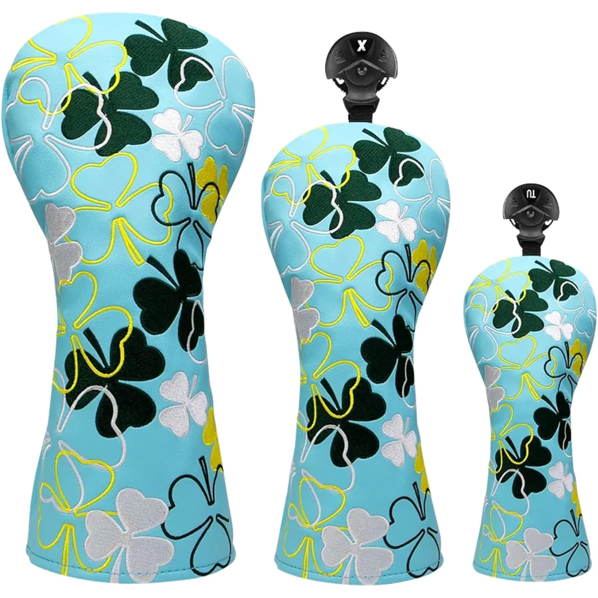 Greenie Head Cover Clover PU Leather Single Item Set Golf Driver Fairway Wood Wood Utility Character GR-2306-04